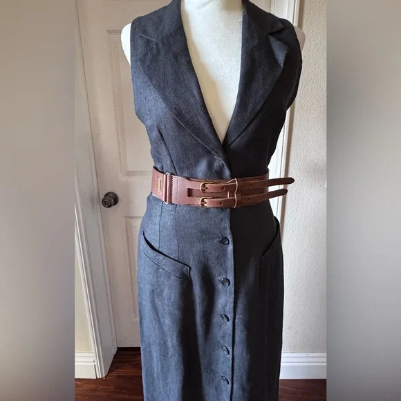 Ralp Lauren leather wide saddle belt - Picture 12 of 12